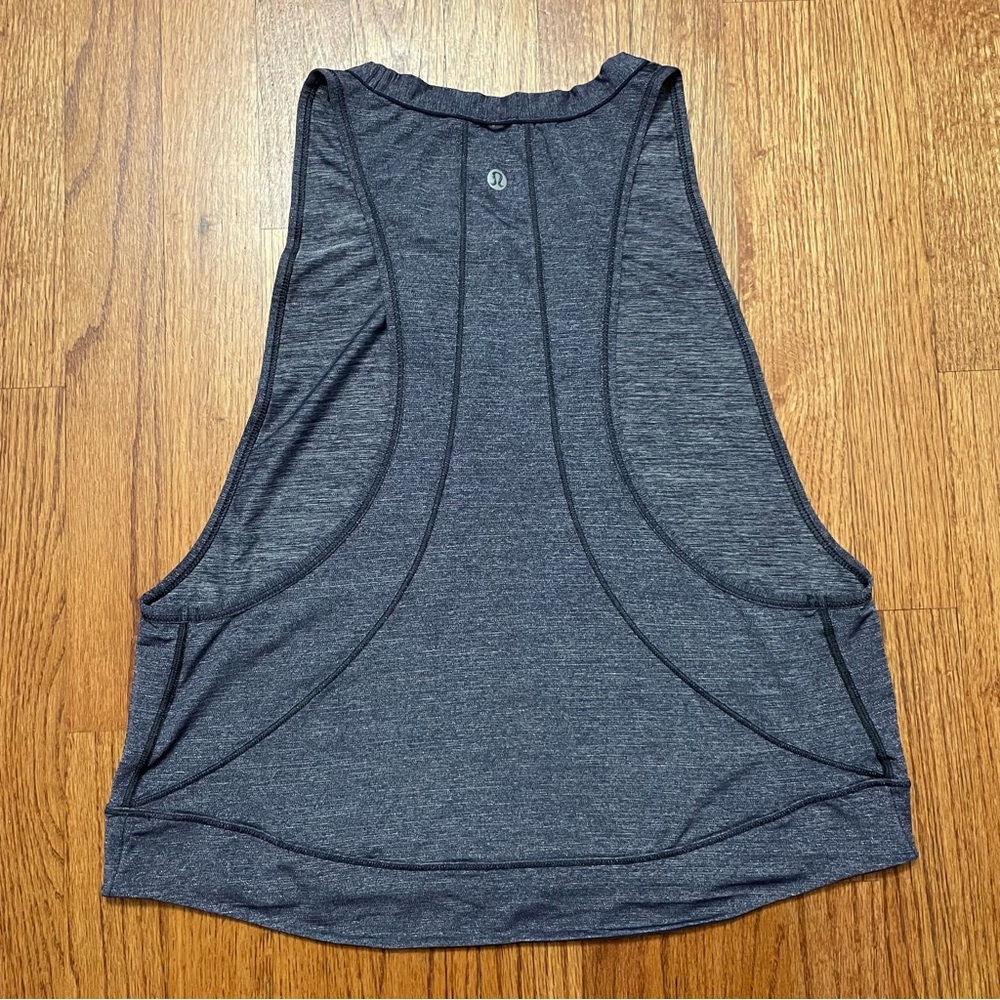 Lululemon Pace Perfect Tank in Heathered Midnight Navy / Midnight Navy - Picture 8 of 14